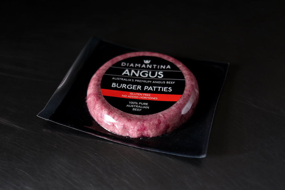 DIAMANTINA ANGUS BURGER PATTIES (150g each) FROZEN